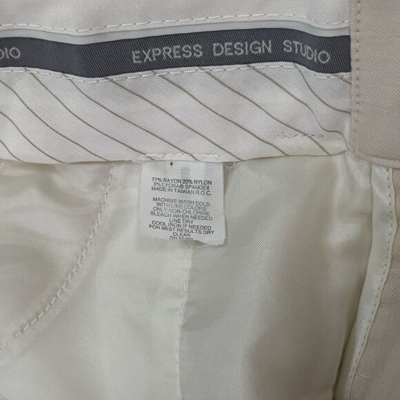 THE LIMITED Editor Mid Rise Beige Flare Leg Dress Pants Women’s Size 8 - Picture 4 of 11